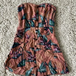 Strapless mini dress